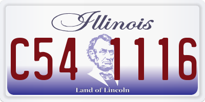 IL license plate C541116