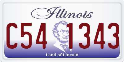 IL license plate C541343