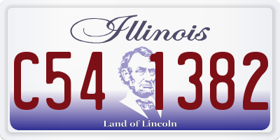IL license plate C541382