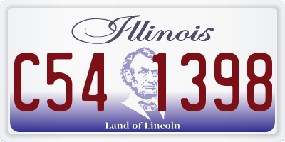 IL license plate C541398