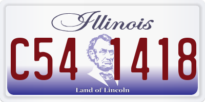 IL license plate C541418