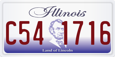 IL license plate C541716