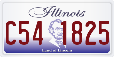 IL license plate C541825