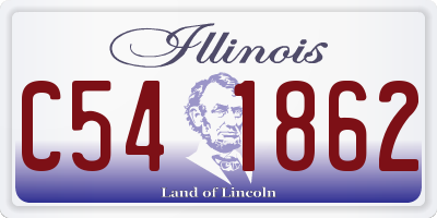 IL license plate C541862