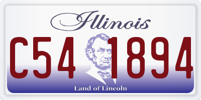IL license plate C541894