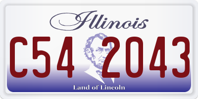 IL license plate C542043