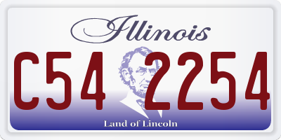 IL license plate C542254