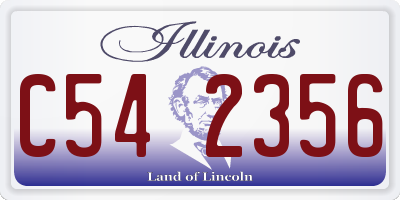 IL license plate C542356