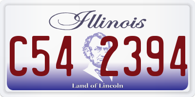 IL license plate C542394