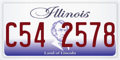 IL license plate C542578