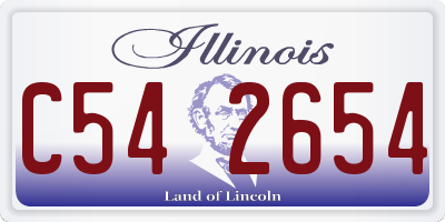 IL license plate C542654