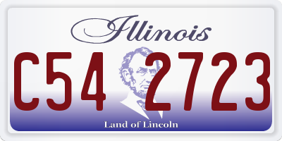 IL license plate C542723