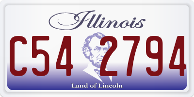 IL license plate C542794