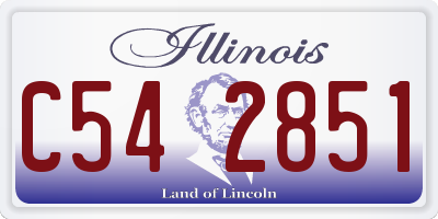 IL license plate C542851