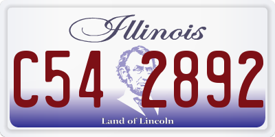 IL license plate C542892