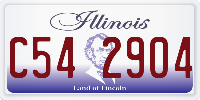 IL license plate C542904