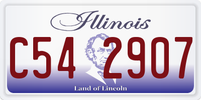 IL license plate C542907