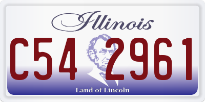 IL license plate C542961
