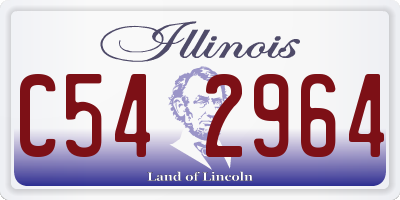 IL license plate C542964