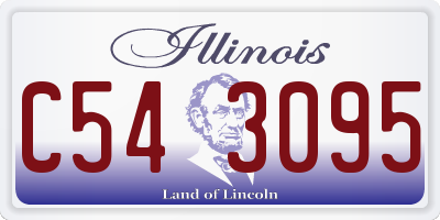 IL license plate C543095