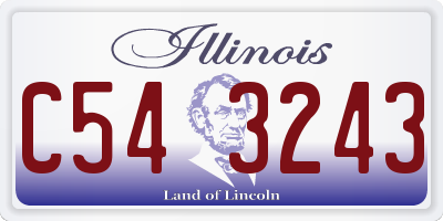 IL license plate C543243