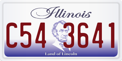 IL license plate C543641
