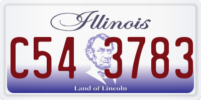 IL license plate C543783