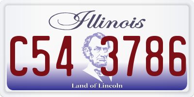IL license plate C543786