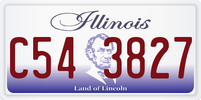 IL license plate C543827