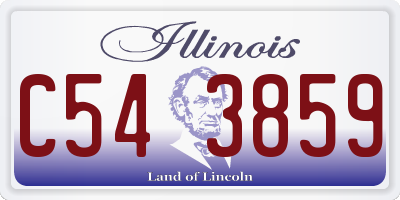 IL license plate C543859