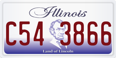 IL license plate C543866
