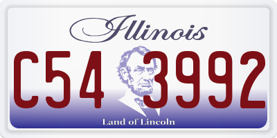 IL license plate C543992