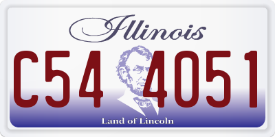 IL license plate C544051