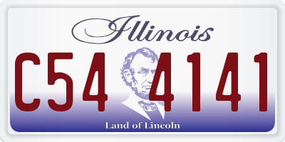 IL license plate C544141