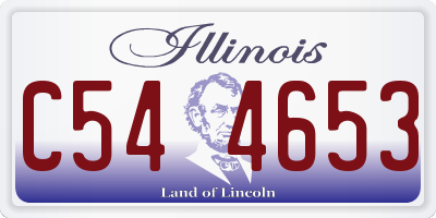 IL license plate C544653