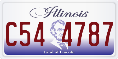 IL license plate C544787