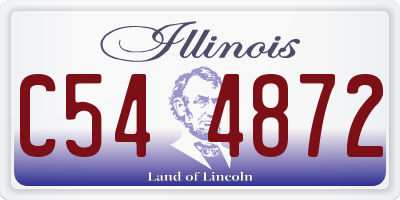 IL license plate C544872
