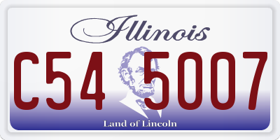 IL license plate C545007
