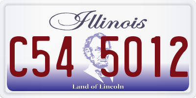IL license plate C545012