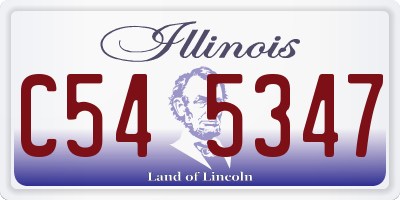 IL license plate C545347