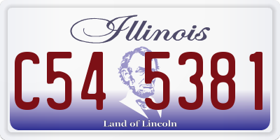IL license plate C545381