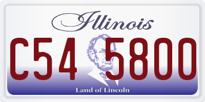 IL license plate C545800