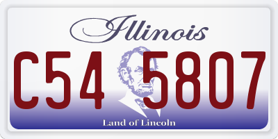 IL license plate C545807