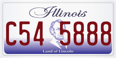 IL license plate C545888