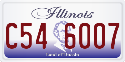 IL license plate C546007