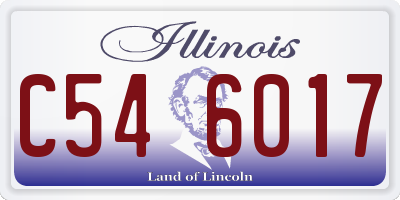 IL license plate C546017