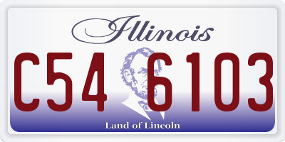 IL license plate C546103
