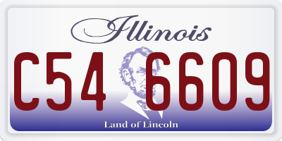 IL license plate C546609