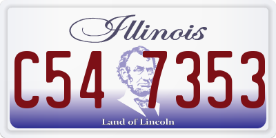IL license plate C547353