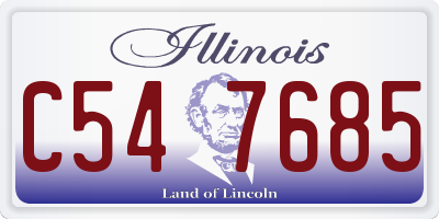 IL license plate C547685